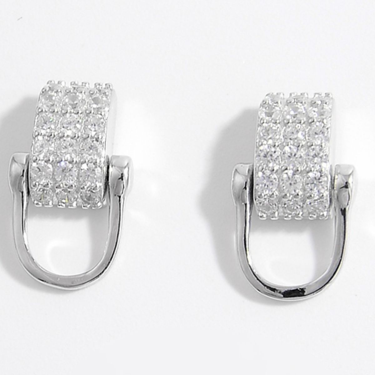 925 Sterling Silver Inlaid Zircon Earrings Trandify Deal