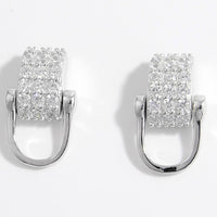 925 Sterling Silver Inlaid Zircon Earrings Trandify Deal