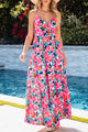 Printed V-Neck Maxi Cami Dress Trandify deal