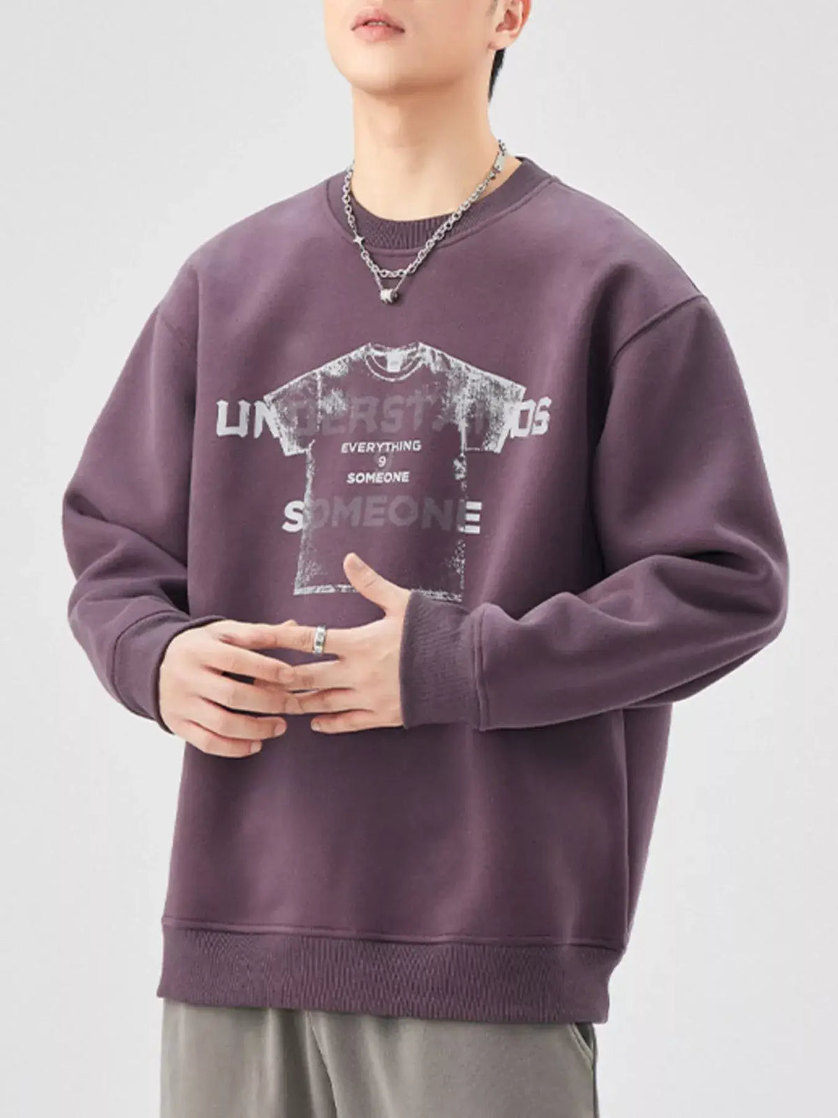 Men's Plus Size Oversized Crewneck Sweatshirt