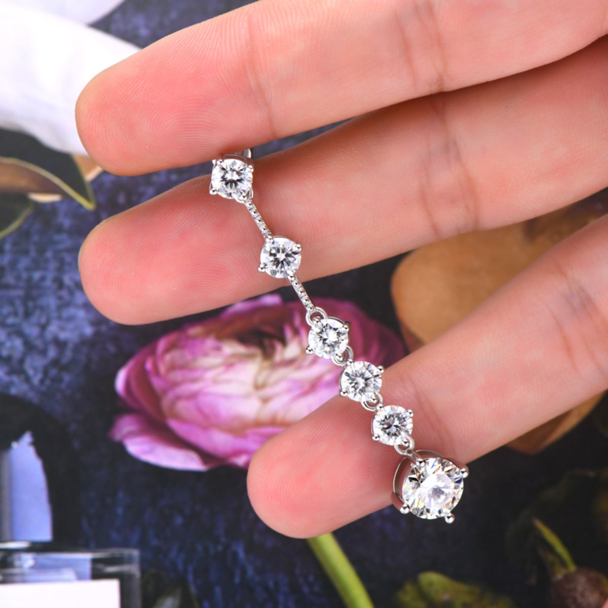 4 Carat Moissanite 925 Sterling Silver Earrings Trandify deal