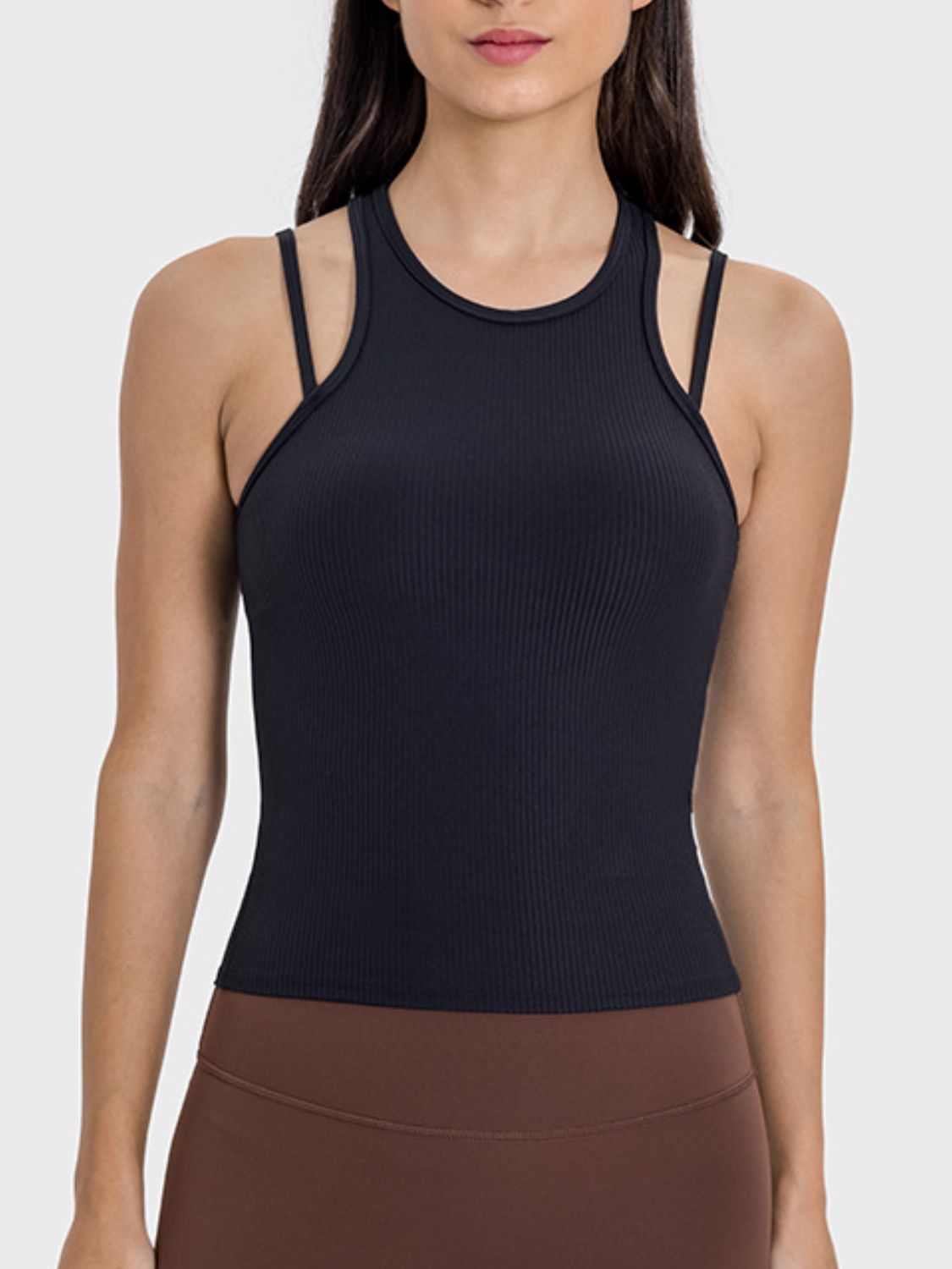 Millennia Cutout Round Neck Racerback Active Tank Trandify deal