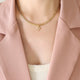 Brass Inlaid Zircon Letter Pendant Necklace Trandify deal