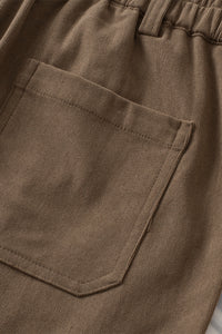 Half Elastic Waist Straight Pants Trandify Deal