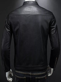 Plus Size Zip Up Jacket for Men - 100% PU