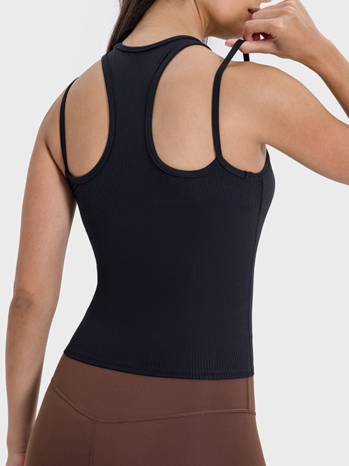 Millennia Cutout Round Neck Racerback Active Tank Trandify deal