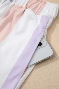 Women's Striped Drawstring Pants with Pockets - Comfy Casual Wear
