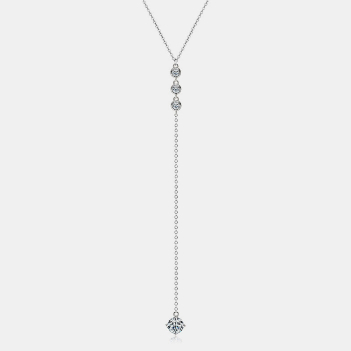 1.3 Carat Moissanite 925 Sterling Silver Drop Necklace Trandify deal