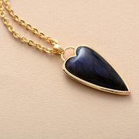 Copper Labradorite Heart Shape Necklace Trandify Deal
