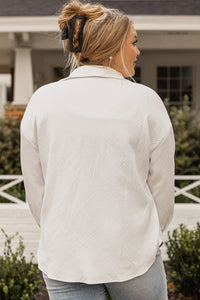 Plus Size Snap Down Dropped Shoulder Jacket Trandify deal