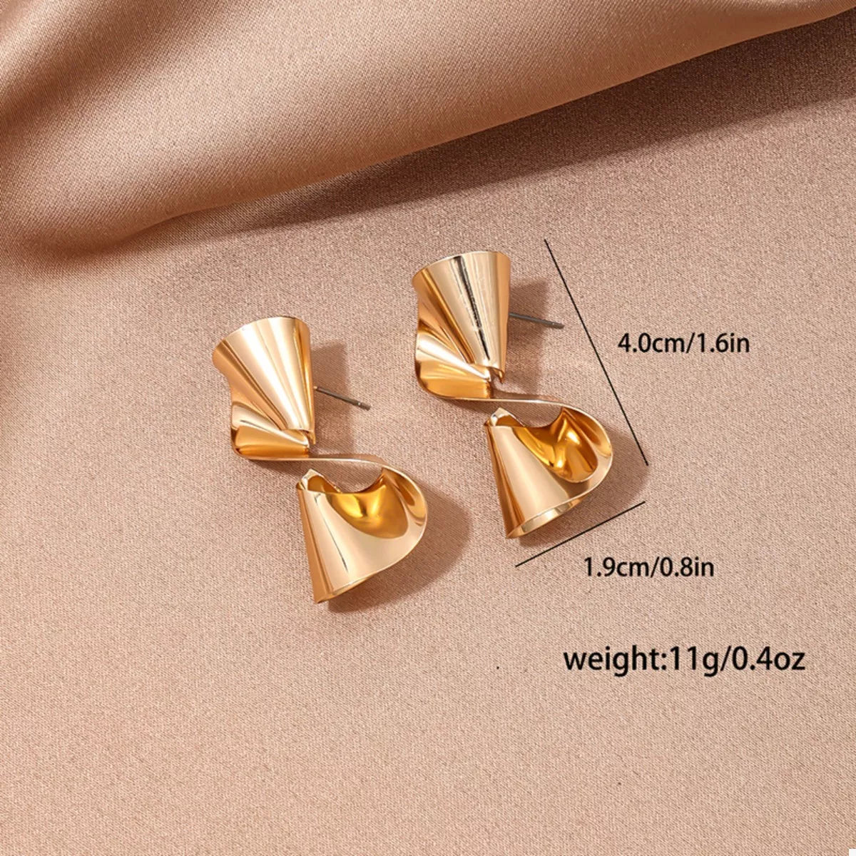 18K Gold-Plated Twist Hoop Earrings for Women, Minimalist Jewelry