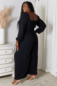 Double Take Square Neck Jumpsuit with Pockets Trandify deal