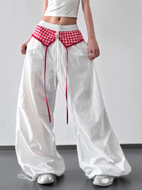 Women’s Black and White Checkered Wide Leg Pants for Casual & Office Outfits