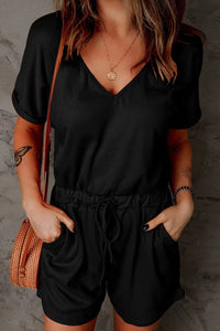 Trendy V-Neck Romper – Breathable & Lightweight – Trandifydeal