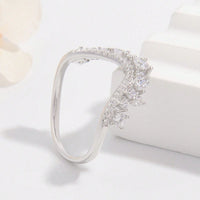 925 Sterling Silver Inlaid Zircon Ring Trandify Deal