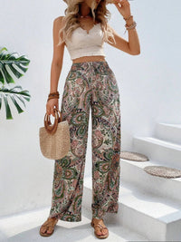 Printed Wide Leg Pants Trandify deal