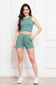 Round Neck Tank and Drawstring Shorts Set Trandify deal