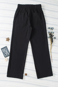 Half Elastic Waist Straight Pants Trandify Deal