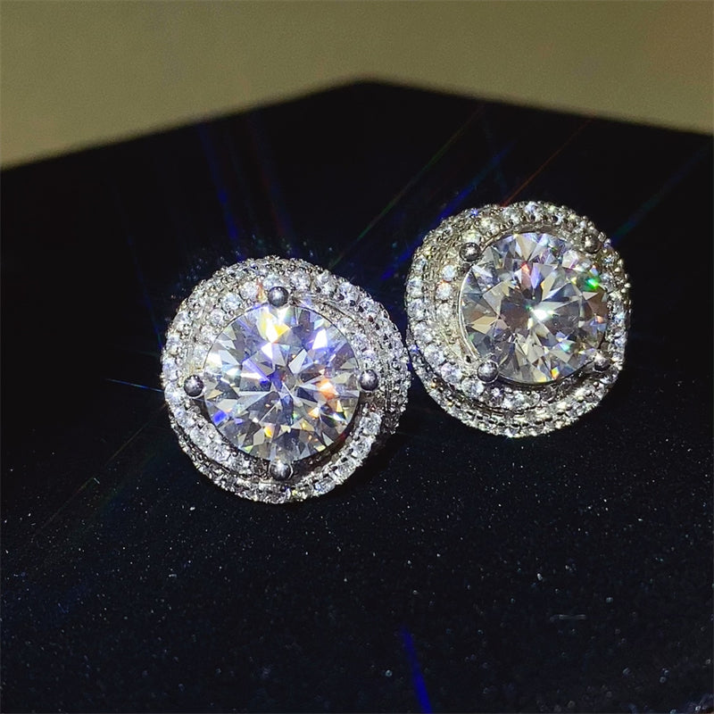 6 Carat Moissanite 925 Sterling Silver Earrings Trandify deal