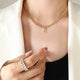 Brass Inlaid Zircon Letter Pendant Necklace Trandify deal