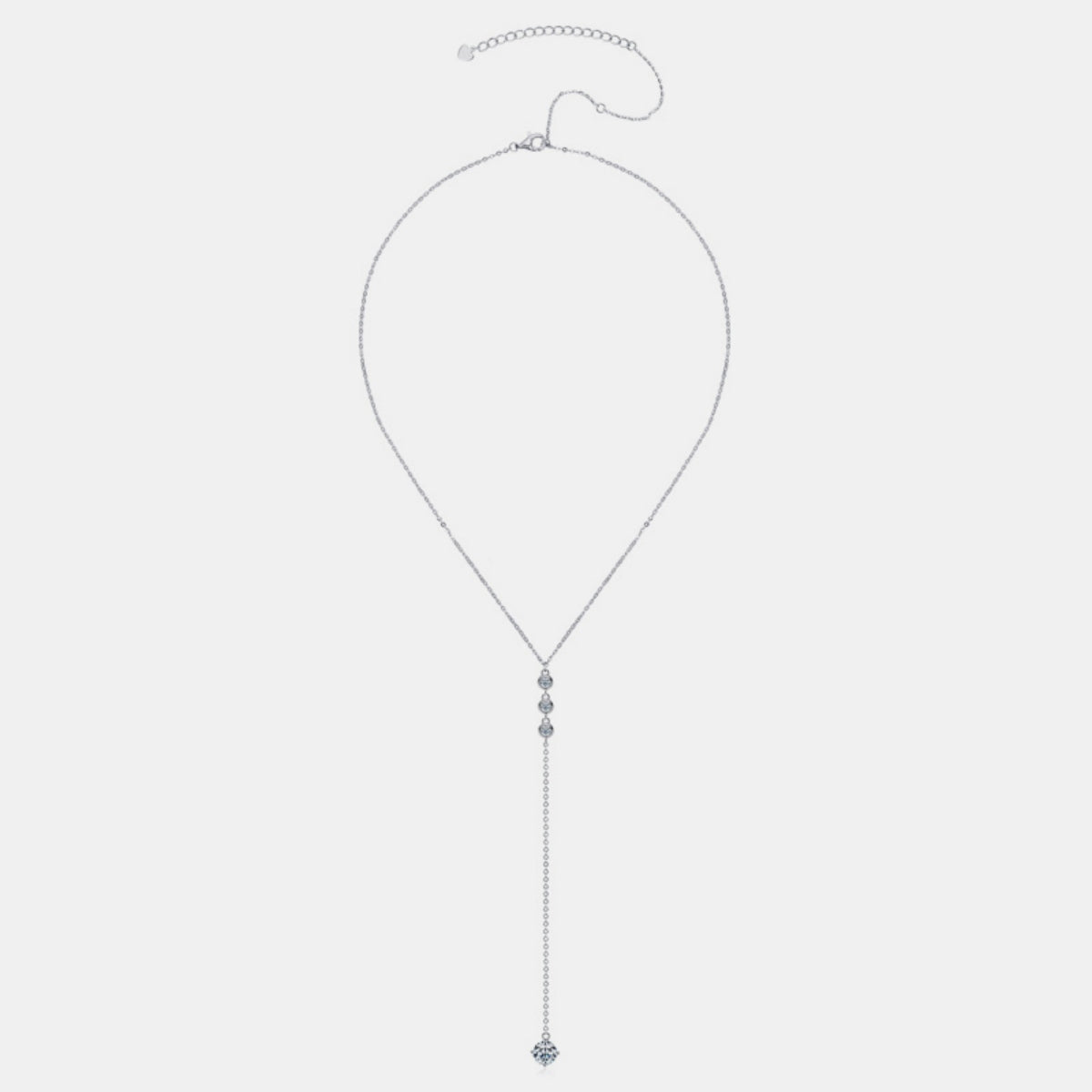 1.3 Carat Moissanite 925 Sterling Silver Drop Necklace Trandify deal