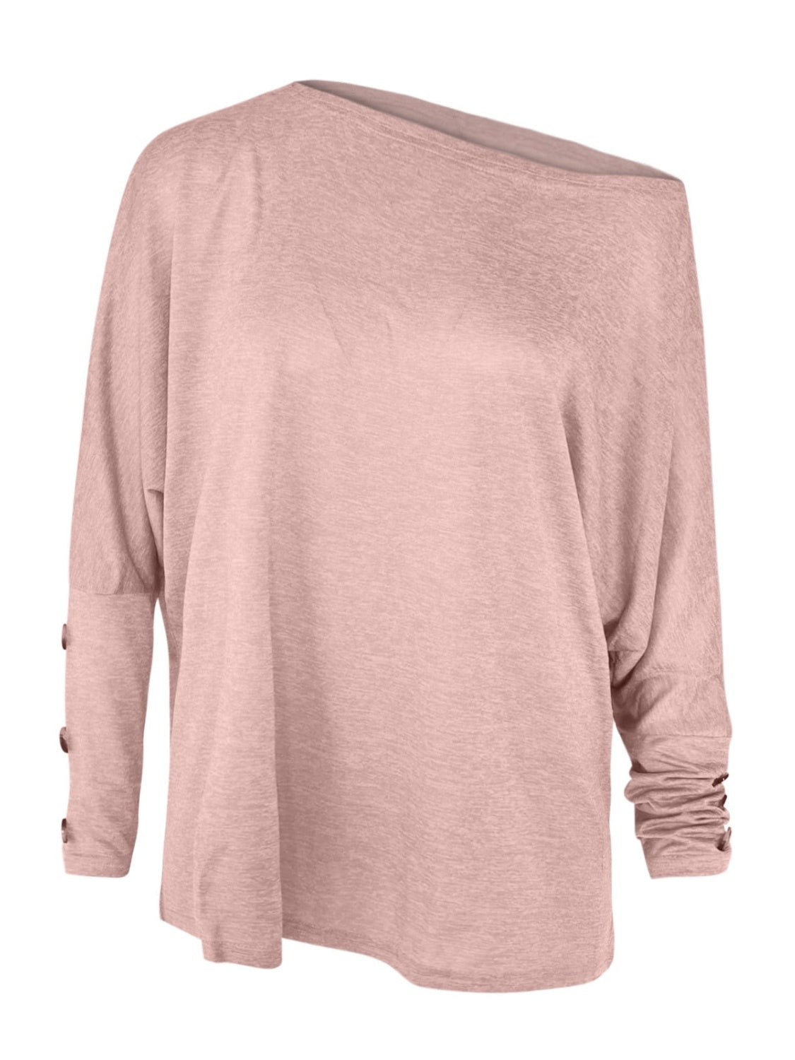 One Shoulder Long Sleeve T-Shirt Trandify Deal