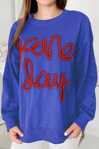 Round Neck Long Sleeve Sweatshirt Trandify Deal