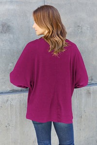 Double Take Full Size Round Neck Long Sleeve T-Shirt Trandify Deal