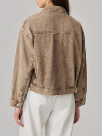Pocketed Collared Neck Denim Jacket Trandify deal