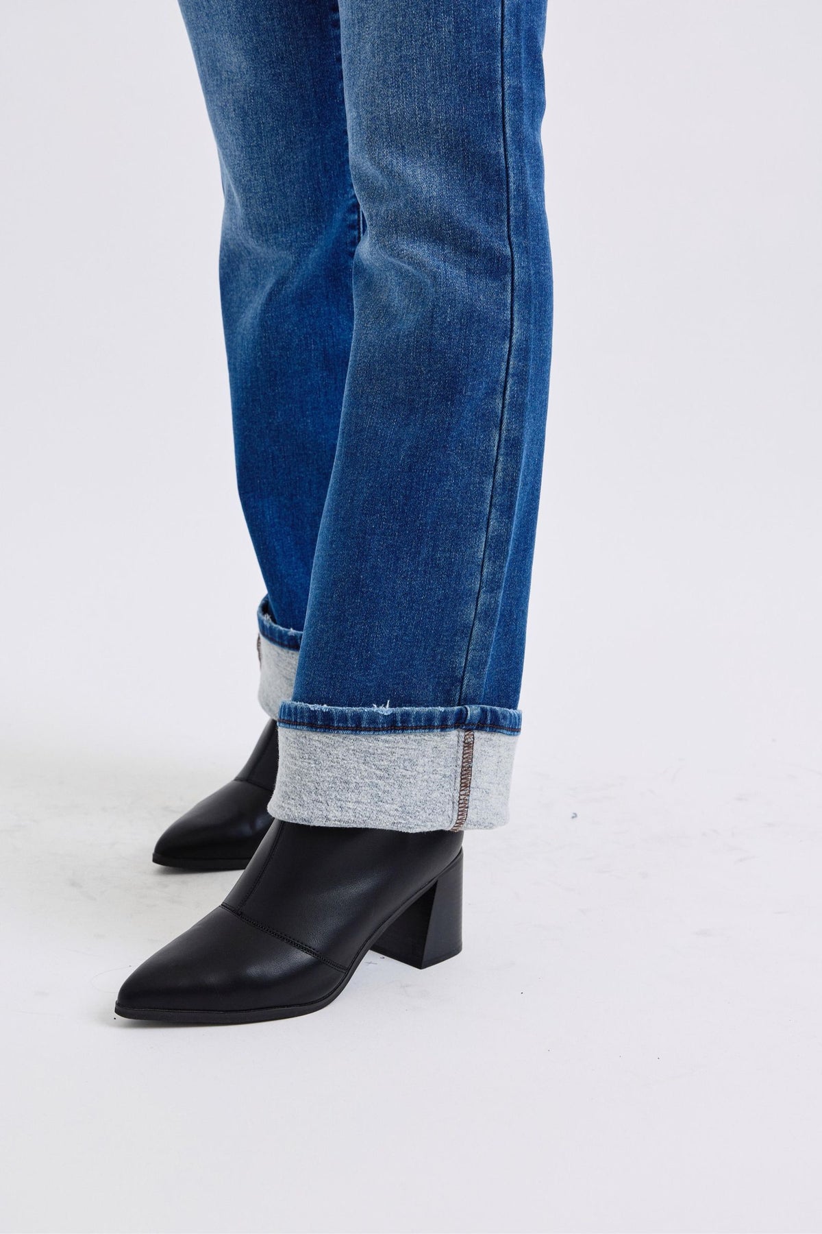 Judy Blue Full Size Run Mid-Rise Bootcut Jeans with Thermal Lining - Trandify Deal