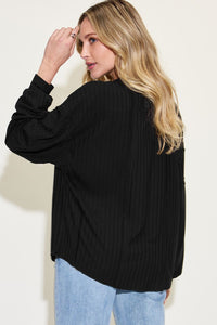 Basic Bae Full Size Ribbed Round Neck Long Sleeve T-Shirt Trandify Deal