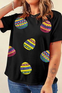 Plus Size Easter Round Neck Short Sleeve T-Shirt Trandify deal