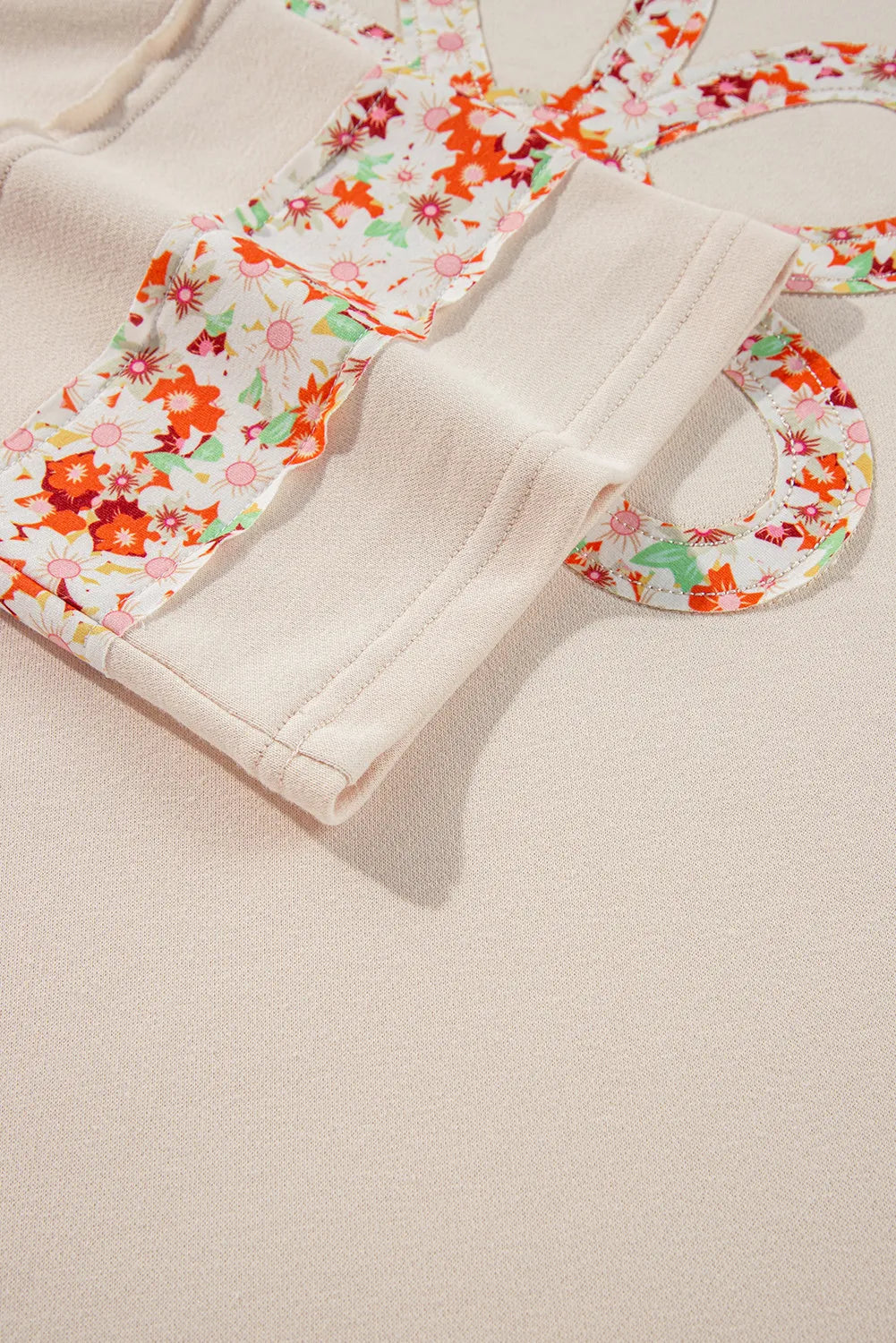 Exposed Seam Slit Floral Round Neck Blouse Trandify Deal