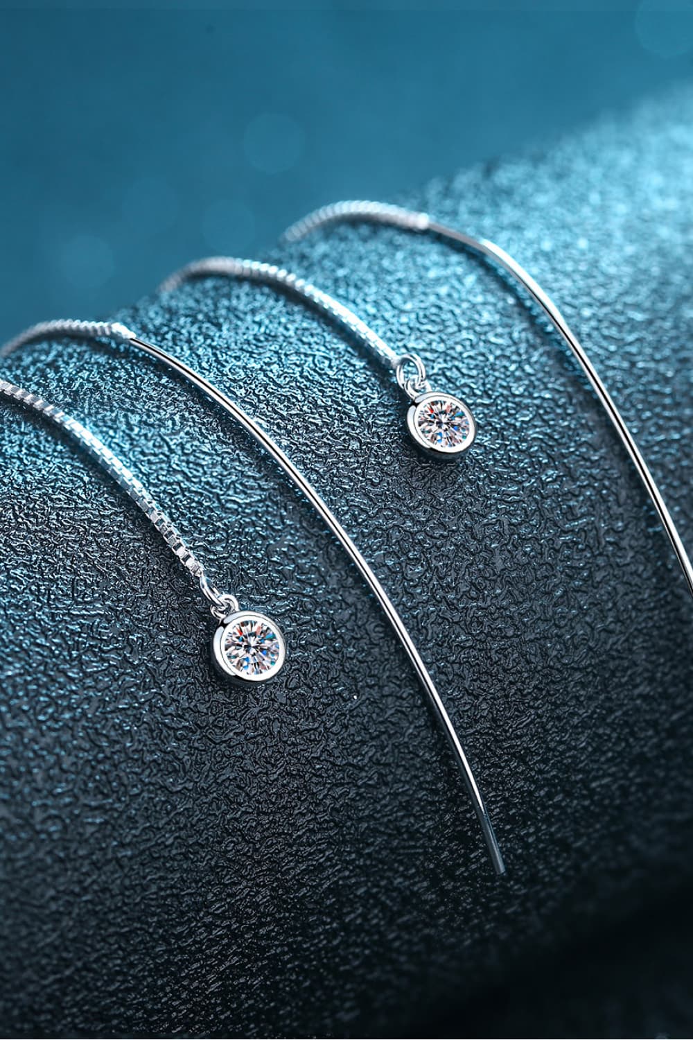 Moissanite 925 Sterling Silver Threader Earrings Trandify Deal