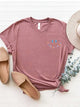 Letter Graphic Round Neck Short Sleeve T-Shirt Trandify deal
