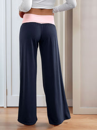 Perfee Contrast Wide Leg Pants Trandify Deal