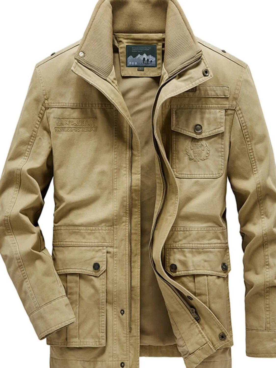 Big & Tall Men's Hooded Jacket – Breathable & Trendy Zip-Up Design