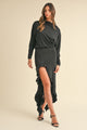 Mable Backless Asymmetric Ruffle Hem Dress Trandify Deal