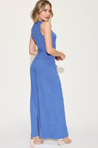 Basic Bae Full Size Ribbed Tank and Wide Leg Pants Set Trandify Deal