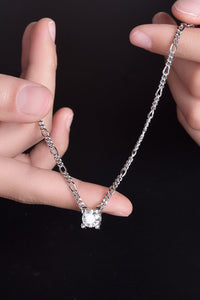 2 Carat Moissanite 925 Sterling Silver Pendant Necklace Trandify Deal