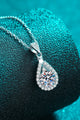 2 Carat Moissanite Teardrop Pendant 925 Sterling Silver Necklace Trandify deal