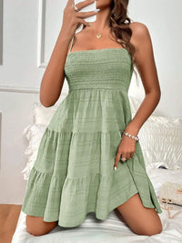 Women’s Sleeveless Tiered Dress – Lightweight Casual Smocked Cami Dress for Beach & Vacations