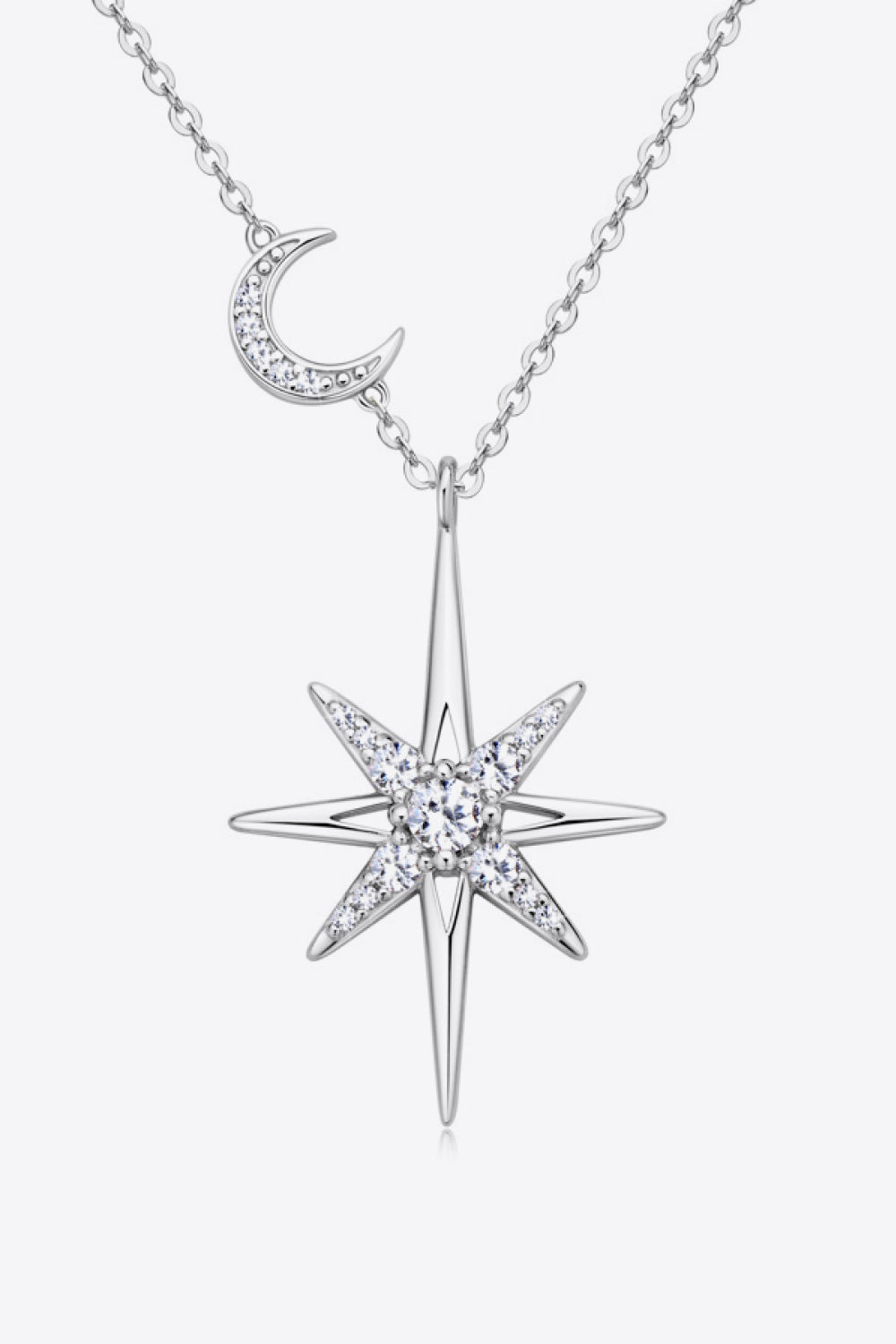 Moissanite 925 Sterling Silver Necklace Trandify Deal