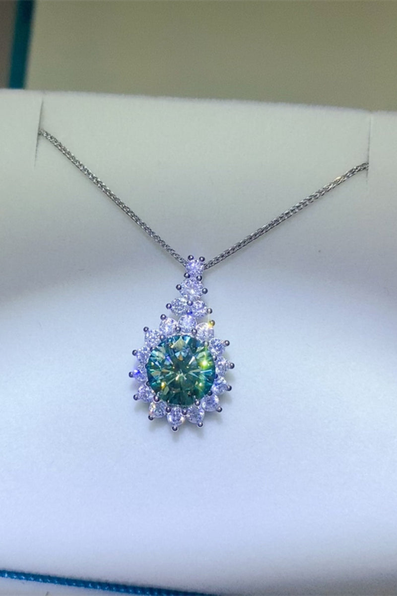 3 Carat Moissanite 925 Sterling Silver Pendant Necklace Trandify deal