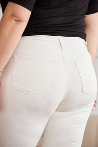 RFM Full Size Tummy Control High Waist Raw Hem Jeans Trandify deal