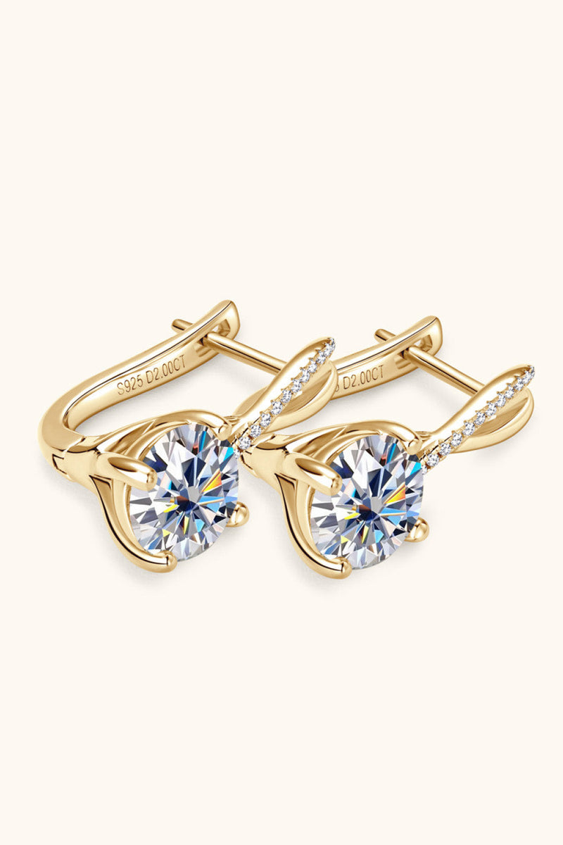 4 Carat Moissanite 925 Sterling Silver Earrings Trandify Deal