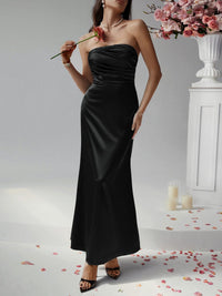 Women’s sexy ruched tube maxi dress for summer 2025 | TrandifyDeal USA