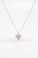 925 Sterling Silver Zircon Maple Leaf Necklace Trandify Deal