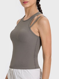 Millennia Cutout Round Neck Racerback Active Tank Trandify deal