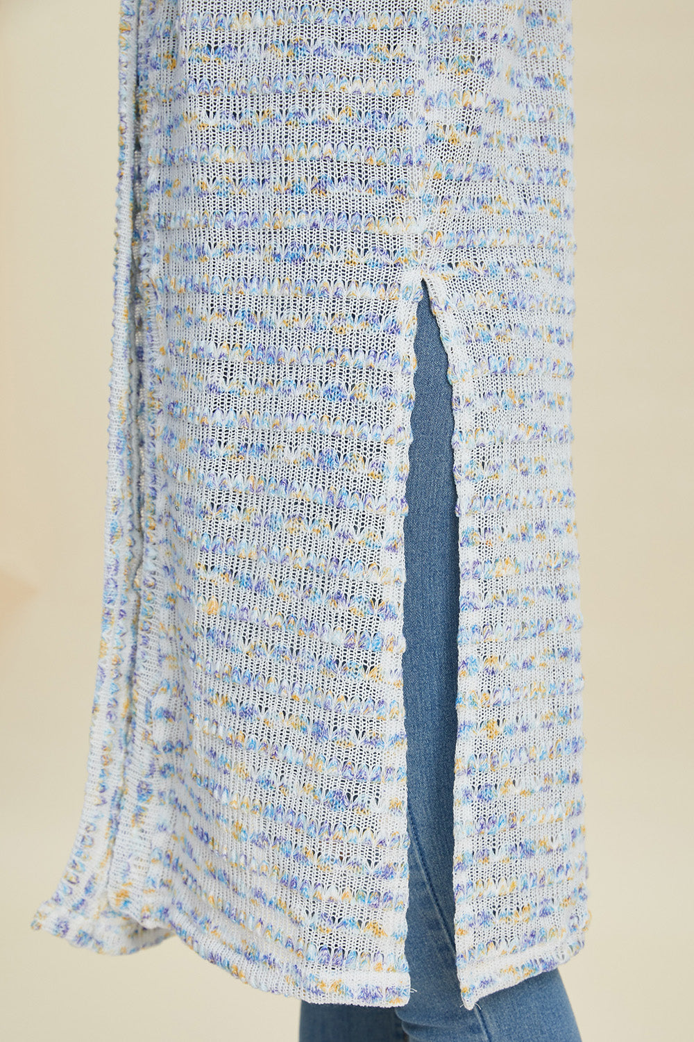 Double Take Full Size Open Front Longline Cardigan Trandify deal